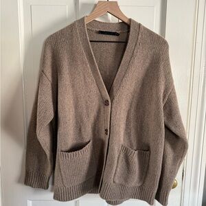 NWOT Jenni Kayne 100% Cashmere Spencer cardigan- Almond xxs